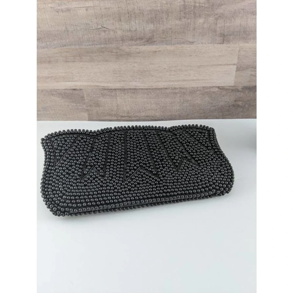 Beautiful Black Beaded Clutch